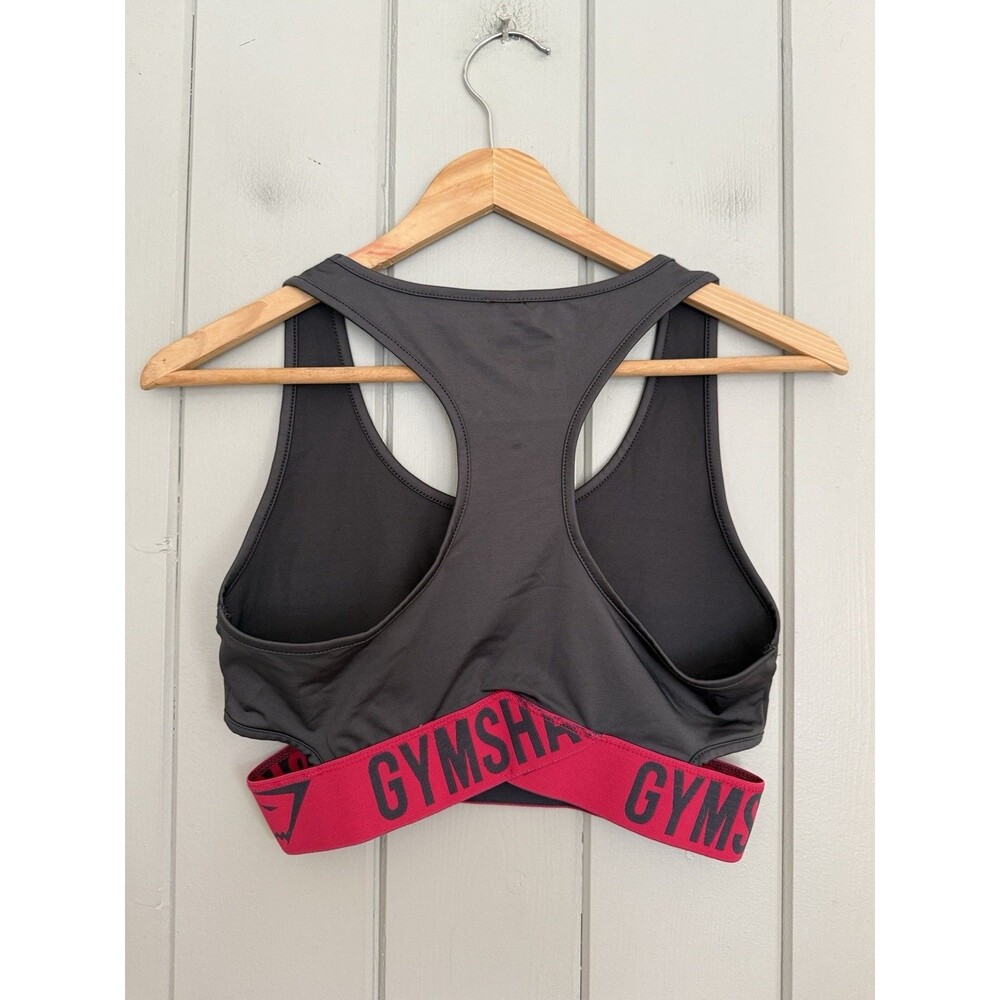 Gymshark Cutout Sports Bra L Large Gray Pink Dry Moisture Management - Picture 5 of 5